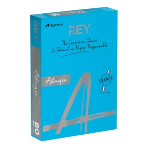 Carta colorata A4 Blu intenso INTERNATIONAL PAPER Rey Adagio 80g/m² (risma 500 fogli)