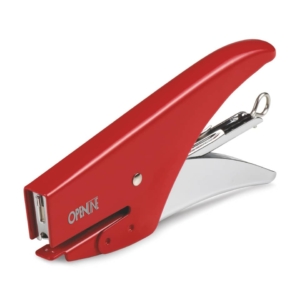 Cucitrice manuale a pinza rossa OPENLINE passo 6 mm - capacità di cucitura max 20 fogli