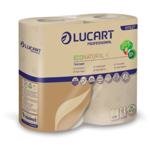 Carta igienica Lucart EcoNatural 4 2 veli - 811927 (4 rotoli da 400 strappi)