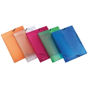 Cartellina con elastico in plastica Trasparente FAVORIT Lumina 22x30 cm Dorso 2,5 cm - 400116647