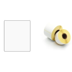 Etichette adesive in rotolo per stampanti trasferimento termico diretto Printex 100x100 cm Bianco permanenti (1 rotolo da 500 etichette)