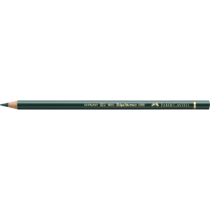 Matite colorate permanenti Faber Castell Polychromos Ømina 3,8 mm - Verde cromo ossido - 110278 (conf.6)