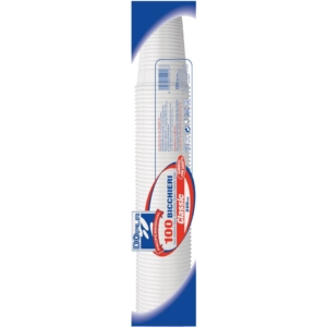 Bicchieri monouso Dopla 200 ml in polipropilene Bianco - 02022 (conf.100)