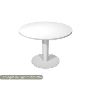 Tavolo riunione con gamba metallo Artexport Flex Ø120xh.73 cm Bianco/Grigio