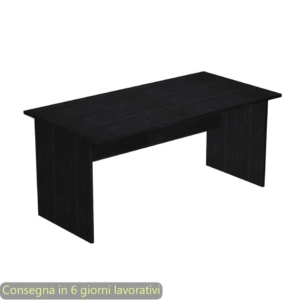 Scrivania da ufficio Nera venata Frassino Artexport linea Presto 140x80x72 cm fianchi melanimicospess. 22 mm