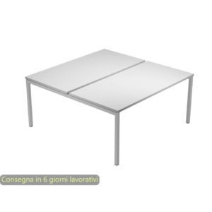 Scrivania condivisa 2 postazioni Grigia Artexport Presto Venere Plus 180x164x72,5 cm
