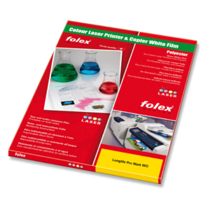Film per stampanti laser antistrappo Folex - A4 - 115µm - Bianco opaco - Longlife Pro Matt WO (conf.100)