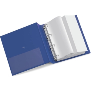 Raccoglitore personalizzabile Sei Rota Stelvio A4 - 4 anelli R 30 mm - Dorso 3,5 cm Blu