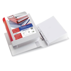 Raccoglitore personalizzabile Sei Rota Stelvio TI A4 - 2 anelli D 50 mm - Dorso 7,5 cm - Bianco - 28,5x31 cm