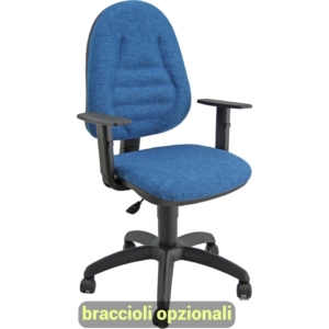 Sedia per ufficio girevole Unisit Metis MTPRO Eco Smart - rivestimento Eco Blu - MTPRO/EB