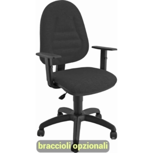 Sedia per ufficio girevole Unisit Metis MTPRO Eco Smart - rivestimento Eco Nero - MTPRO/EN