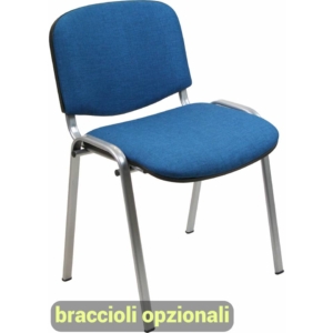 Sedie attesa ufficio Agata DADO UNISIT - polipropilene - Blu - Acciaio Grigio (conf.2)