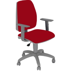 Sedia girevole con braccioli rossa - Unisit Jupiter Eco smart - rivestimento ignifugo - JPQG/BRNG/IR