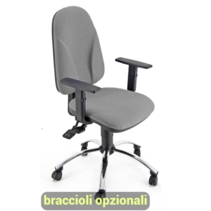 Sedia girevole operativa Unisit Team Eco smart - schiuma sagomata - rivestimento fili luce Grigio TMSYC/F14
