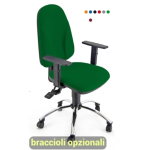 Sedia girevole operativa Unisit Team Eco smart - schiuma sagomata - rivestimento Eco Verde - TMSYC/EV