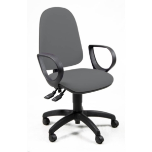 Sedia da ufficio girevole con braccioli Grigio scuro - Unisit Jupiter JUYG Eco smart rivestimento ignifugo - JPLY/BR/IT