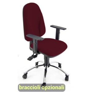 Sedia girevole operativa Unisit Team Eco smart - schiuma sagomata - rivestimento ignifugo Bordeaux -TMSYC/ID