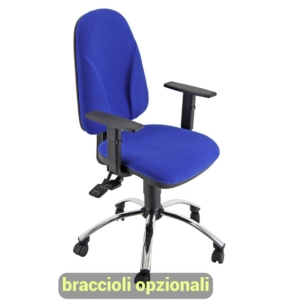 Sedia girevole operativa Unisit Team Eco smart - schiuma sagomata - rivestimento Eco Blu -TMSYC/EB