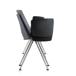 Sedia visitatore a 4 gambe Unisit Strike con tavoletta - PPL Rosso SKT/RO