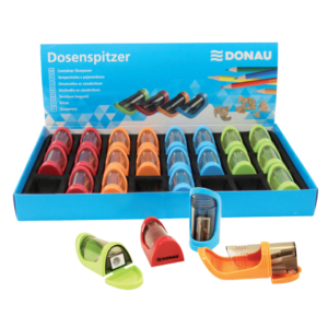 Espositore 24 temperamatite a 1 foro con serbatoio Donau in colori assortiti - 330271924
