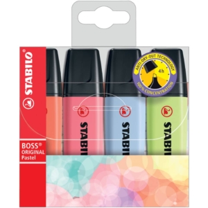 Evidenziatori Stabilo Boss Original Pastel - Colori Assortiti 70/4-3 (conf.4)