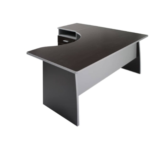 Scrivania informatica Unisit Spirit con semipenisola sinistra 180x100x72 cm Wengé - utilizzabile per soluzioni componibili
