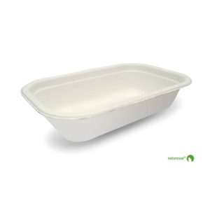 Vaschette rettangolari in polpa di cellulosa 500ml Scatolificio del Garda Bianco - 3456 (conf.125)
