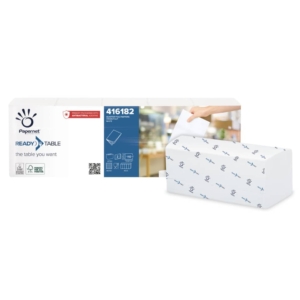 Tovaglioli da bar per dispenser Papernet 32x22 cm piega 1/4 - 2 veli Bianco - 416182 (conf.5 fascette da 110)