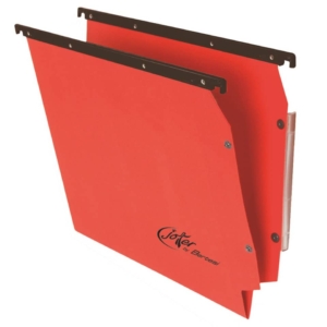 Cartelle sospese per armadio laterali Linea Joker Bertesi 270g/m² - Interasse 33 cm - Fondo a V - Rosso (conf.25)