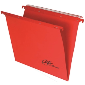 Cartelle sospese per cassetto orizzontali Linea Joker Bertesi 270g/m² - Interasse 39 cm - Fondo a V - Rosso (conf.25)