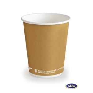 Bicchieri in cartoncino 3oz (85 ml) Avana Bio Scatolificio del Garda Avana - 300-63-S (conf.50)
