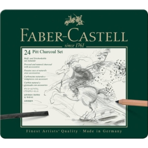 Set belle arti Faber Castell Monochrome charcoal - 112978 (24 pezzi)