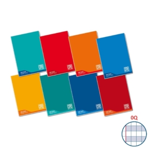 Quaderno a quadretti con margine A4 Maxi One Color - 100g/m² - 0Q - colore Assortito - 18+1 fogli