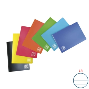 Quaderno A4 a righe punto metallico Maxi One Color PM PPL - 80g/m² - rigatura 1R - 20 fogli +1 - colore assortito