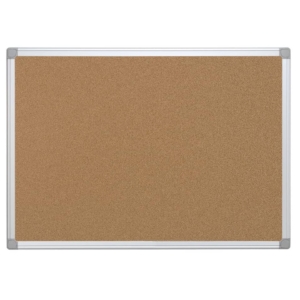 Pannello in sughero Q-Connect con cornice in alluminio 120x90 cm - KF03562