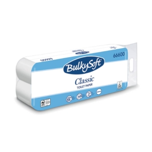 Carta igienica in cellulosa Bulkysoft Classic 145 strappi 2 veli - Bianco - 66600.E20 (conf.10 rotoli)