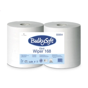 Bobine in pura cellulosa Wiper 165 evo Bulkysoft 750 strappi 2 veli Bianco (conf.2)