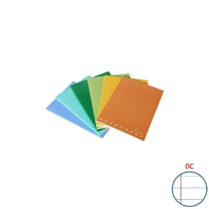Quaderni Pigna Maxi Monocromo Green a righe con margine C - 42 fogli 80g/m² - A4 - copertine assortite (conf.10)