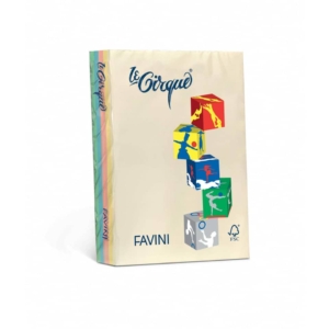 Carta colorata Favini Le Cirque A4 160g/m² Assortiti 5 colori tenui - A74X304 (risma da 250 fogli)