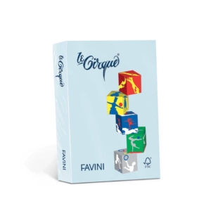 Carta colorata Favini Le Cirque A3 80g/m² colori tenui Celeste 101 - A71T353 (risma da 500 fogli)