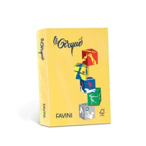 Carta colorata Favini Le Cirque A3 160g/m² colori forti Giallo Sole 202 - A74B223 (risma da 250 fogli)