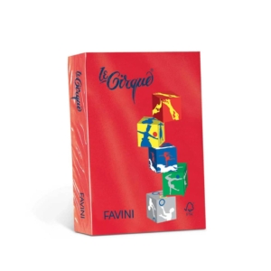 Carta colorata Favini Le Cirque A3 80g/m² colori forti Scarlatto 209 - A71C353 (risma da 500 fogli)