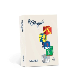Carta colorata Favini Le Cirque A3 80g/m² colori tenui Avorio 110 - A71Q353 (risma da 500 fogli)