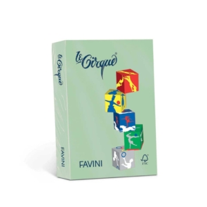 Carta colorata Favini Le Cirque A4 160g/m² colori tenui Verde 107 - risma da 250 fogli - A74P304