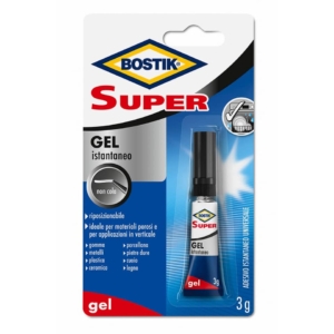 Adesivo invisibile Bostik Super Gel istantaneo - tubetto 3gr D2740 (12 pezzi)