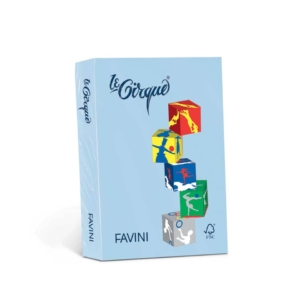 Carta colorata Favini Le Cirque A3 160g/m² colori tenui Azzurro 106 - A747223 (risma da 250 fogli)