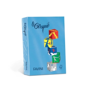 Carta colorata Favini Le Cirque A3 160g/m² colori forti Azzurro reale 204 - A74G223 (risma da 250 fogli)