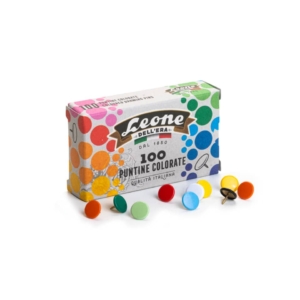 Puntine da disegno Leone Dell'Era Øtesta 9,5 mm Colori Assortiti - scatola di cartone - PPC10012 (conf. da 100 puntine)