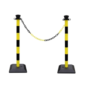 Colonnine segnaletiche in ABS Viso Nero/Giallo - 950x50 mm