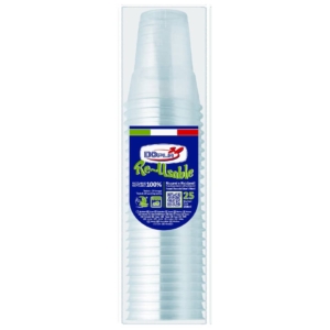 Bicchieri Trasparenti in polistirene Dopla 250 ml (conf.25)